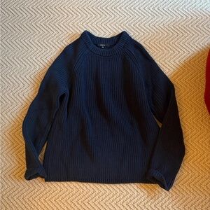 Quince Navy Blue Women's Crew Neck Sweater